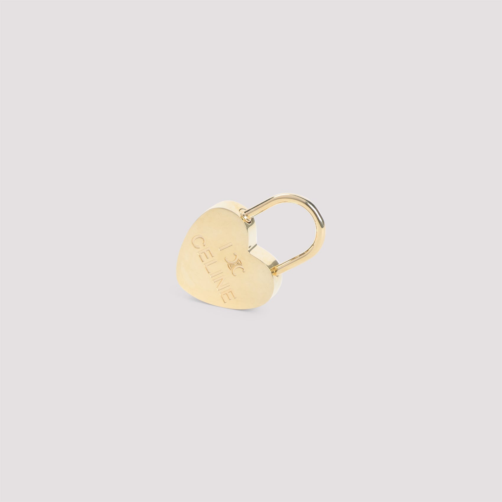 Celine Gold Brass I Love Celine Padlock