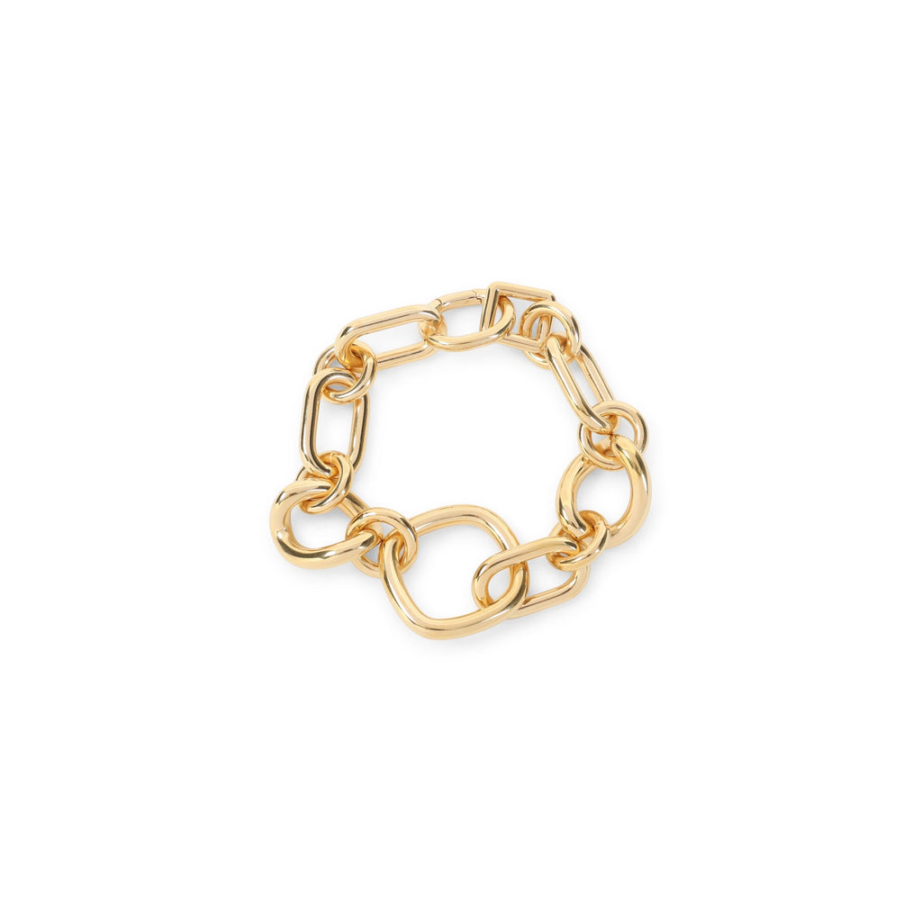 Celine Gold Brass Modern Thin Gourmette Bracelet