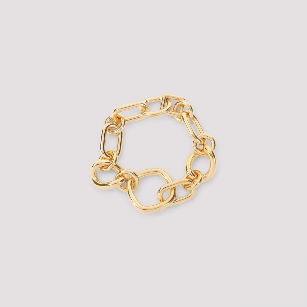 Celine Gold Brass Modern Thin Gourmette Bracelet