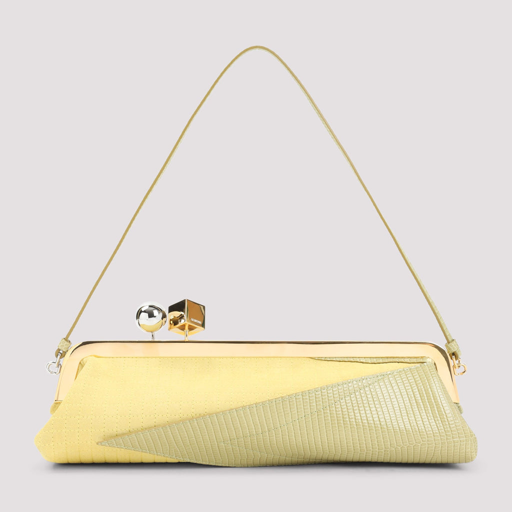 Jacquemus Yellow Salon Mais Calf Leather Handbag