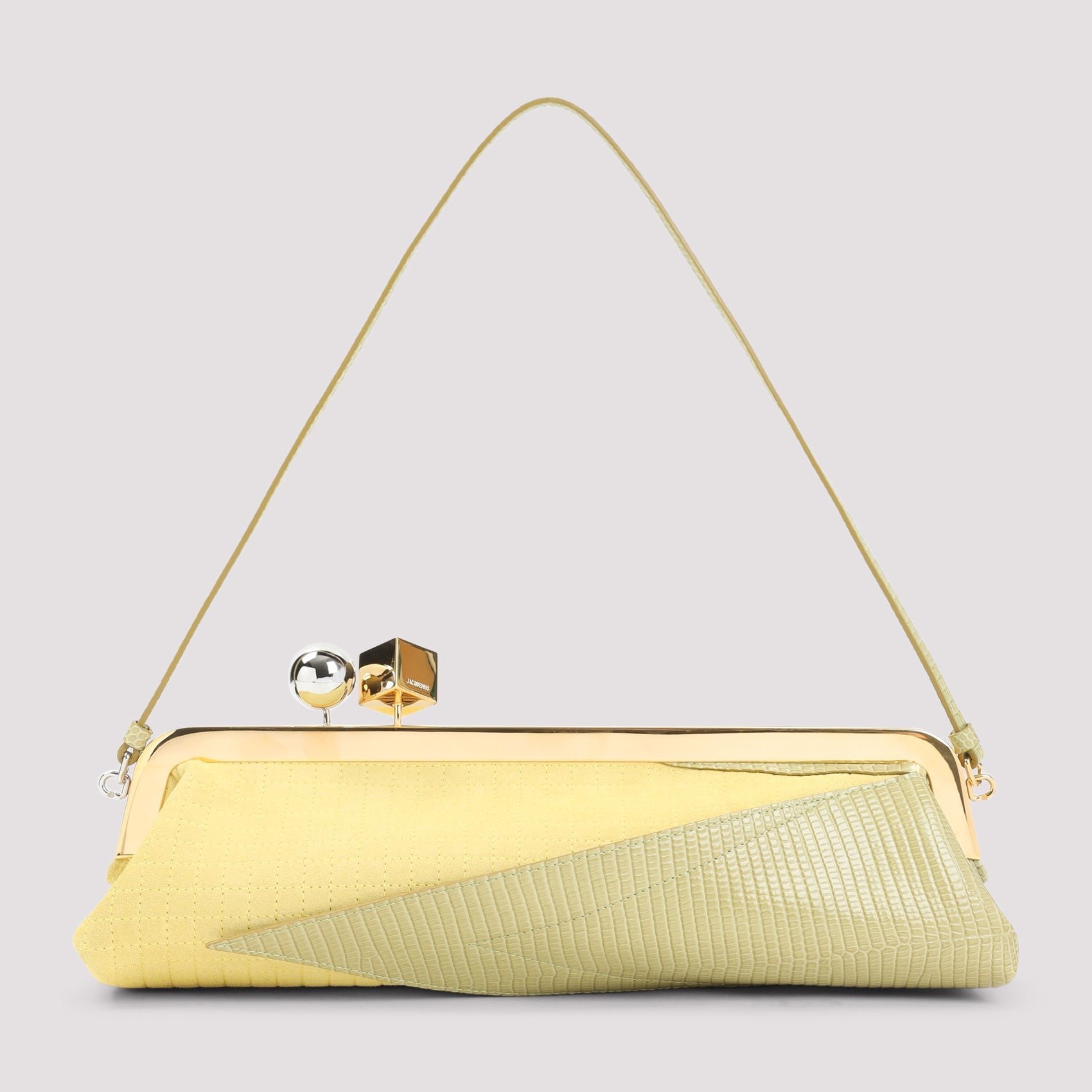 Jacquemus Yellow Salon Mais Calf Leather Handbag