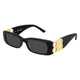 Balenciaga Black Gold Grey Acetate Sunglasses