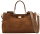 Dolce & Gabbana Medium Vittoria Suede Bag In Camel
