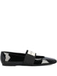 Givenchy Sliced Square Ballerinas In Patent Leather
