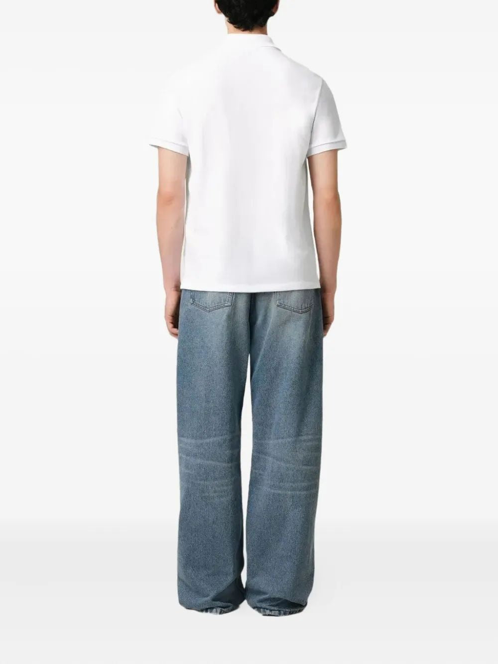 Ami Paris Red Adc White Cotton Polo Shirt