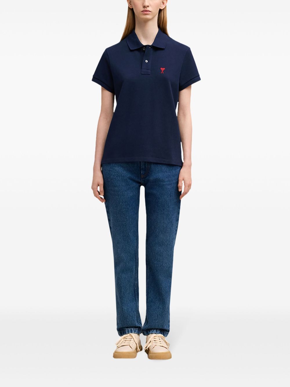 Ami Paris Red Ami Polo Shirt