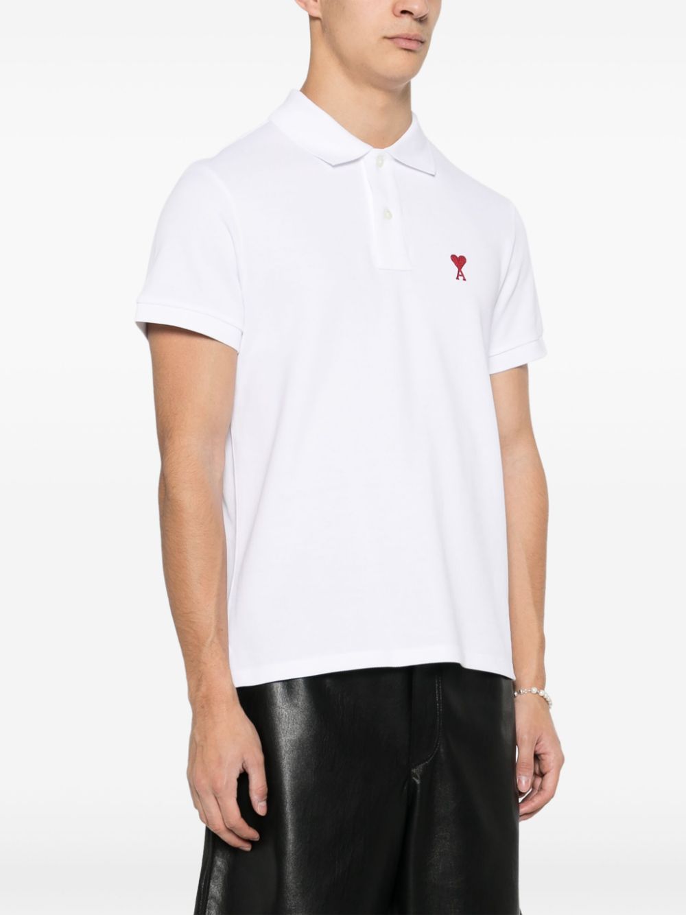 Ami Paris Ami De Coeur Cotton Polo Shirt