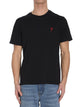 Ami Paris Black Cotton T-Shirt