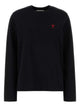 Ami Paris Black Cotton T-Shirt