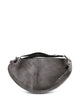 Lemaire Dark Grey Suede Bag With Chocolate Strap
