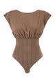 Elisabetta Franchi Knit Bodysuit With Deep Neckline And Jewel Detail