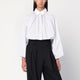 Patou  Striped Balloon-Sleeve Shirt In White
