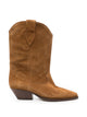 Isabel Marant Suede Cowboy Ankle Boots With Heel In Cognac