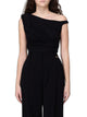 Elisabetta Franchi Black Bodysuit Gold Half Moon