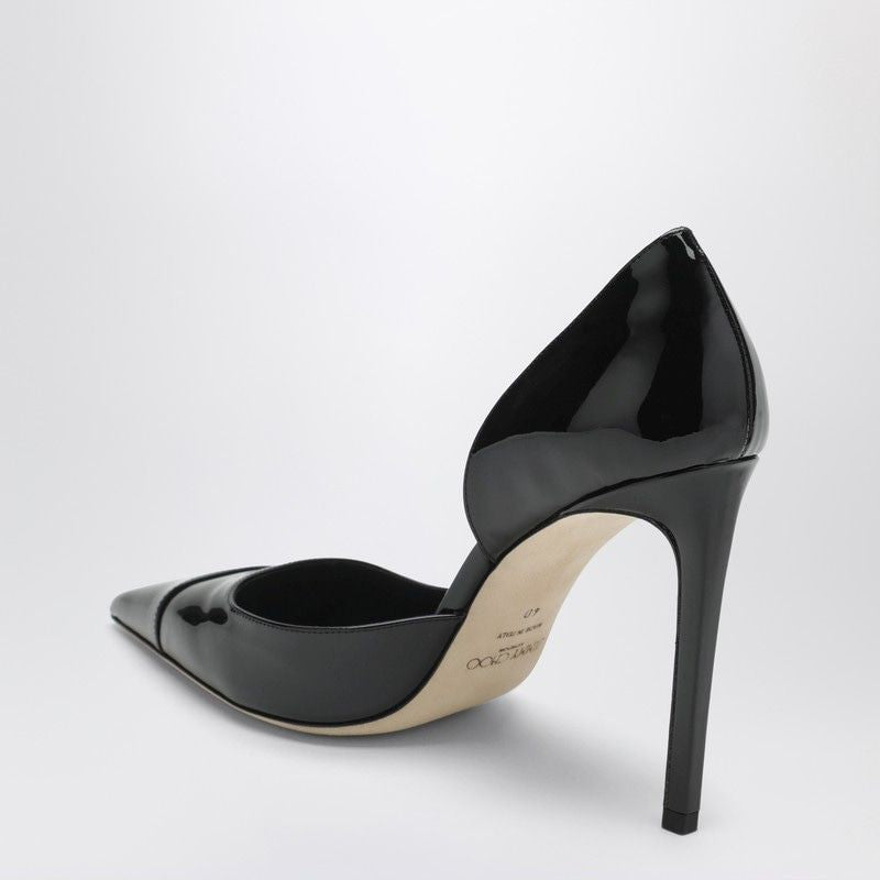 Jimmy Choo Brigitte 100 Pumps In Black Patent Leather