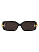 Bottega Veneta Black-Gold-Grey Injected Sunglasses