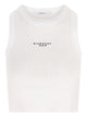 Givenchy Cotton Cropped Tank Top With Givenchy Paris Print