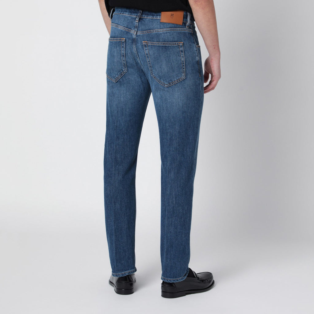 Pt Torino Denim Medium Blue Slim Jeans