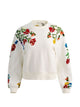 Alice + Olivia Cotton Floral Sequin Embellishment