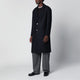 Harris Wharf London Navy Singlebreasted Wool Coat