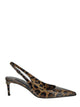 Dolce & Gabbana Lollo Leather Slingback Pumps