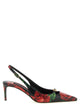 Dolce & Gabbana Rose Print Slingbacks