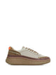 Chloé Nama Whipstitch-Trim Fluted-Sole Sneakers