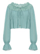 Chloé Scoop-Neck Cropped Top In Silk Georgette & Lace