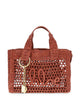 Chloé Red Raffia Summer Banana Shopping Bag