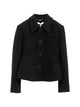 Chloé Chaqueta Negra Bolsillo Botones Dorados
