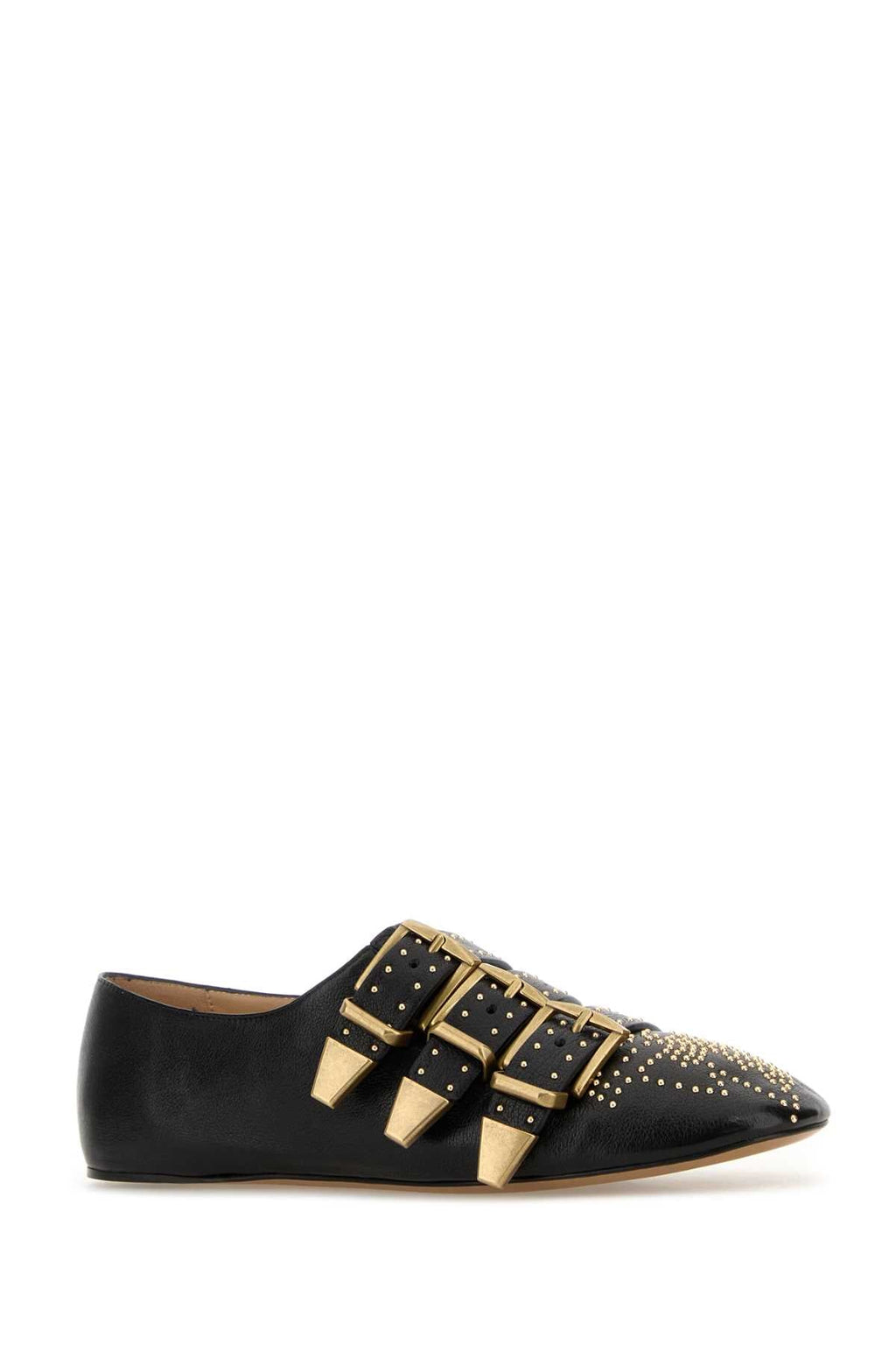 Chloé Black Leather Susan Ballerinas