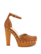 Chloé Brown Platform Pumps With Studs