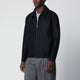 Harris Wharf London Navy Wool Zip-Up Jacket