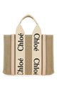 Chloé Woody Small Linen Tote