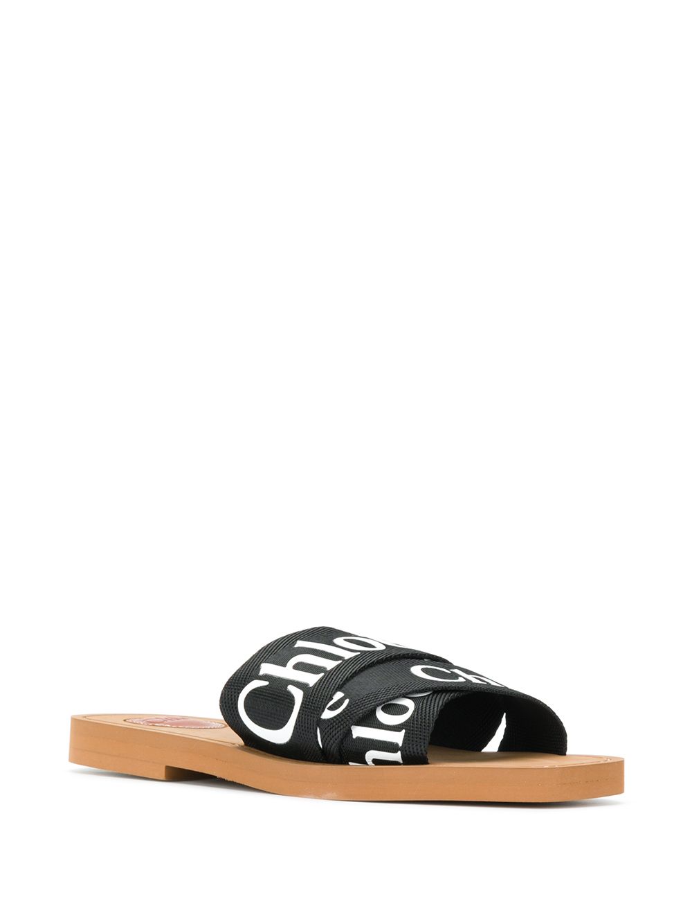 Chloé Woody Linen Flat Sandals