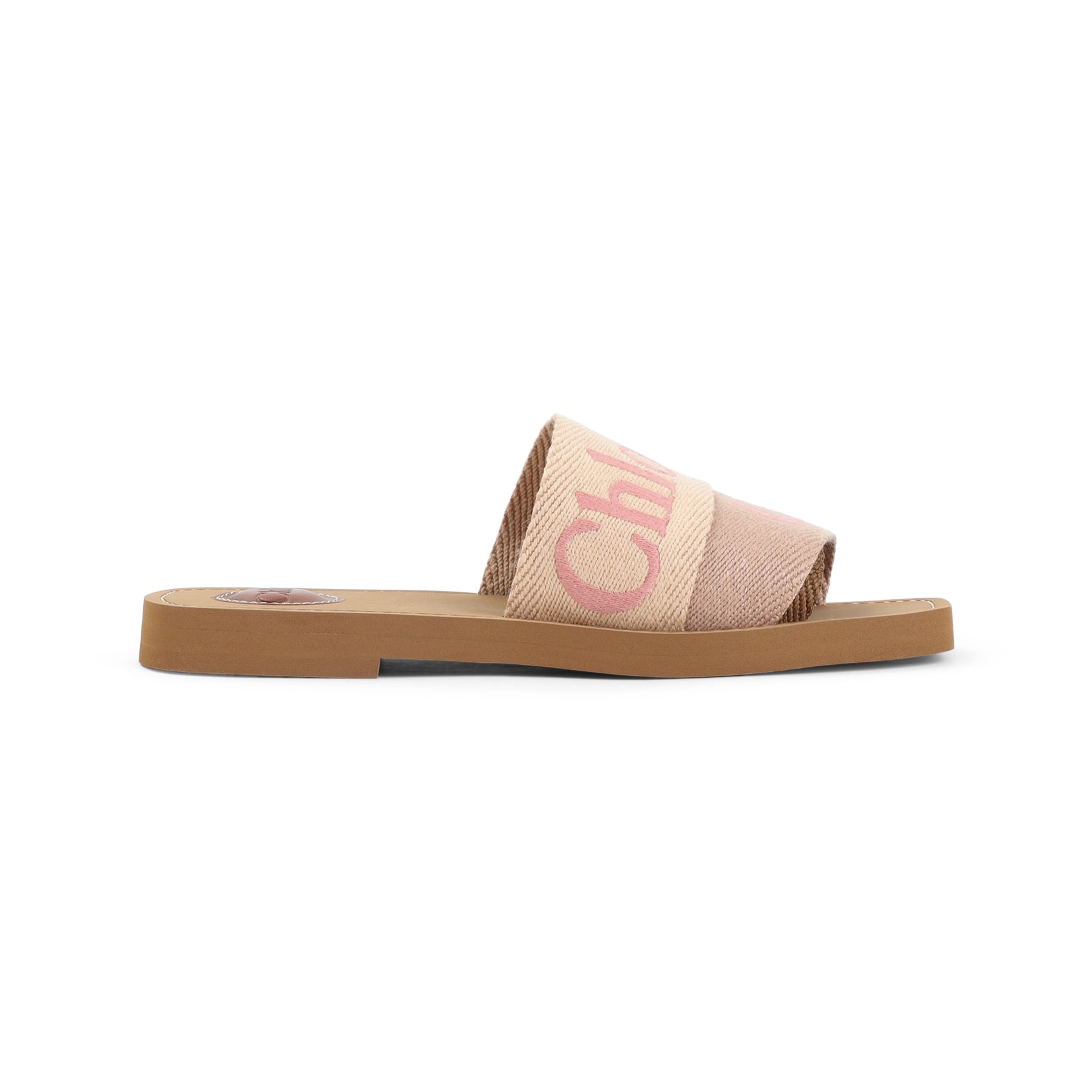Chloé Woody Flat Sandal Logo Bands