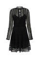 Chloé Black Linen Blend Mini Dress