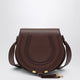 Chloé Marcie Saddle Bag In Brown Grained Leather