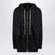 Rick Owens X Champion  Lightweight Black Zip Jacket In Nylon