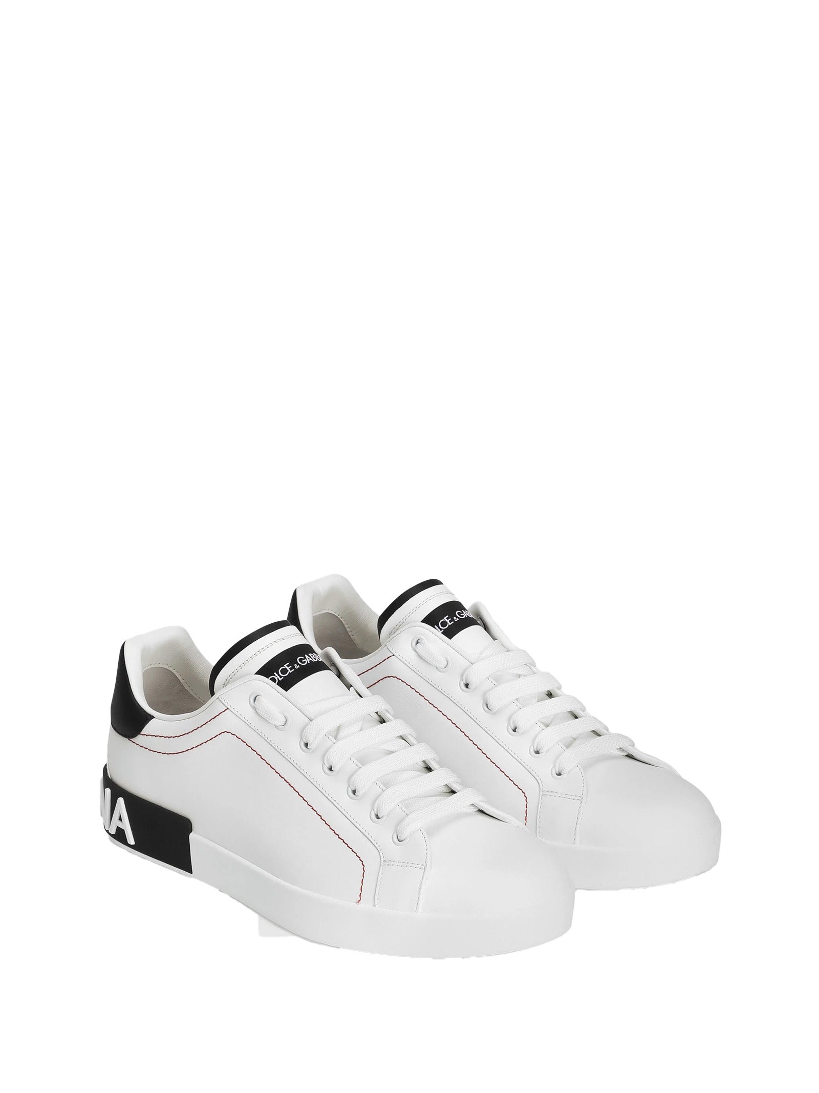Dolce & Gabbana Portofino White/Black Leather Sneaker