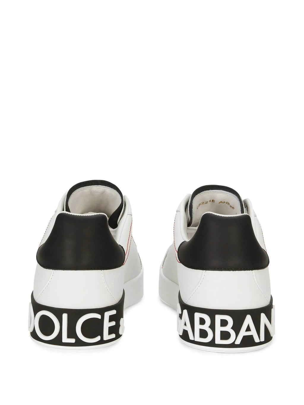 Dolce & Gabbana Portofino White/Black Leather Sneaker