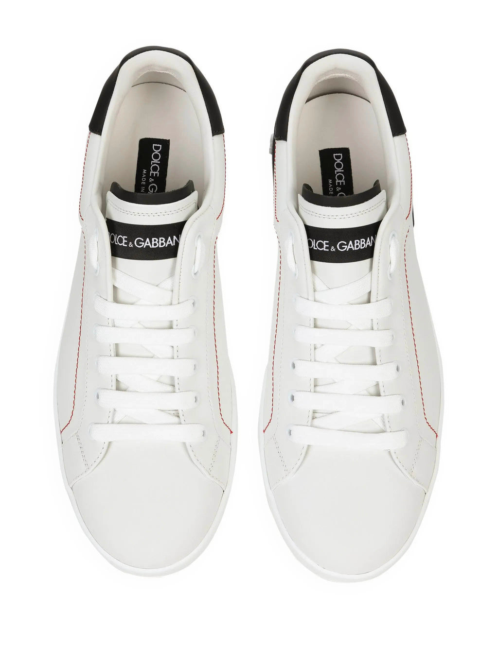 Dolce & Gabbana Portofino White/Black Leather Sneaker
