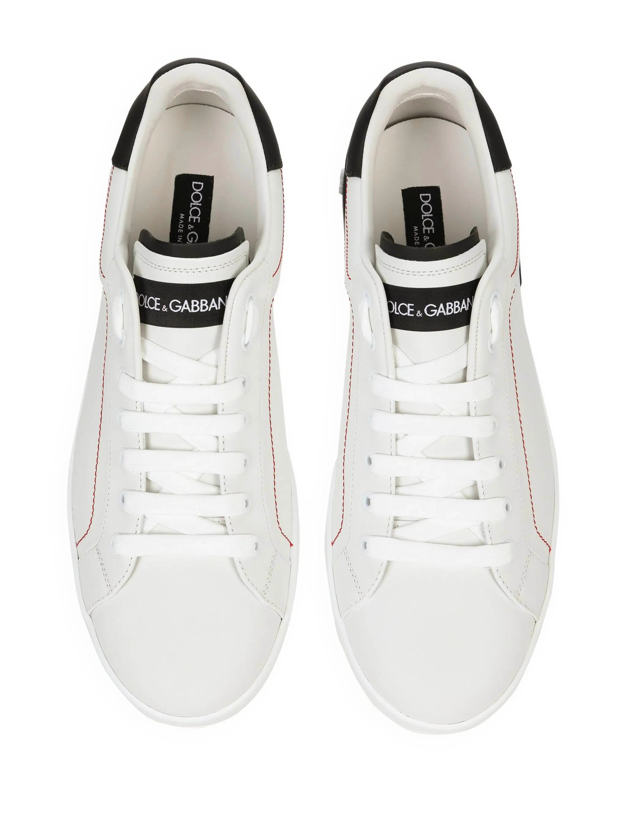 Dolce & Gabbana Portofino White/Black Leather Sneaker