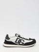 Dolce & Gabbana White Black Leather Flat Shoes