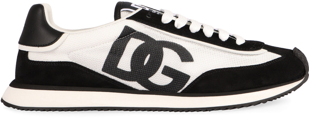 Dolce & Gabbana Suede And Mesh Dg Cushion Sneakers