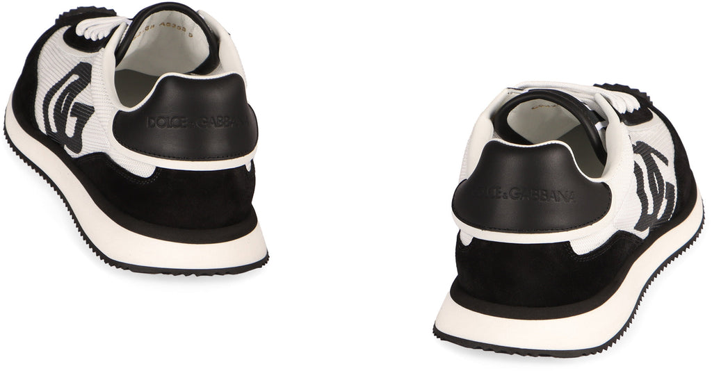Dolce & Gabbana Suede And Mesh Dg Cushion Sneakers