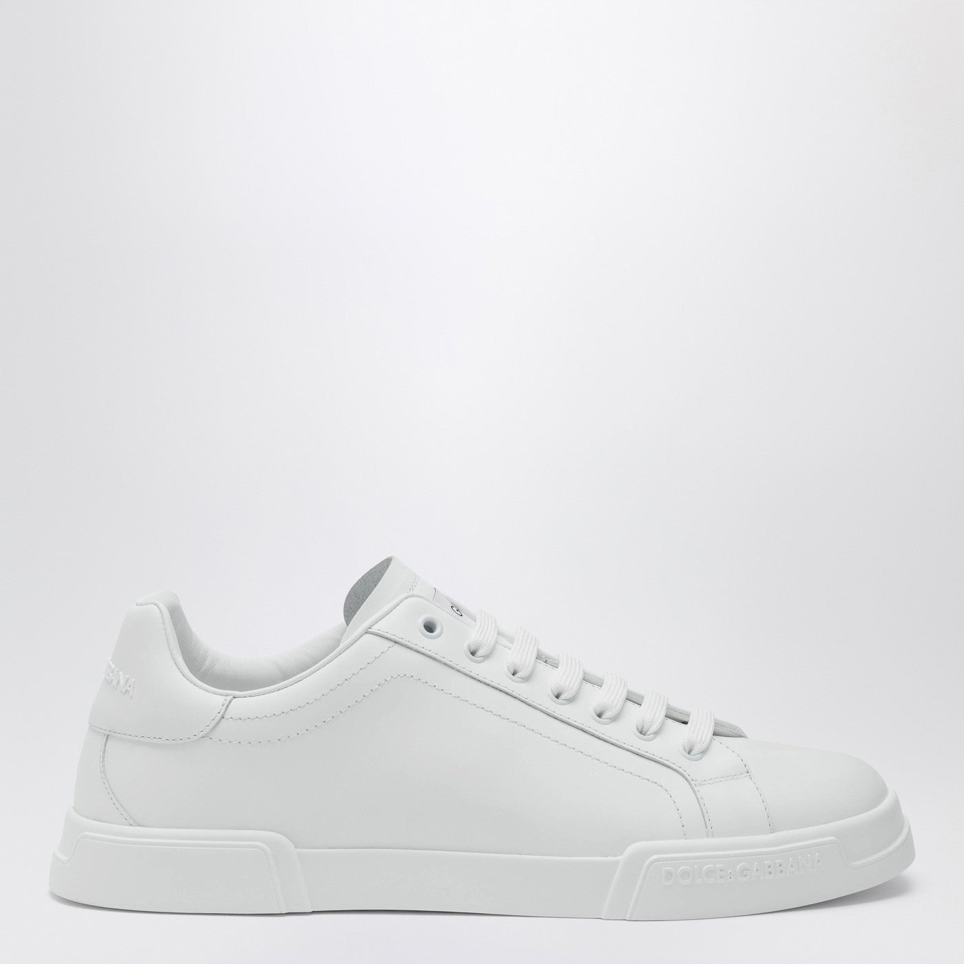 Dolce&Gabbana White Portofino Sneakers In Leather