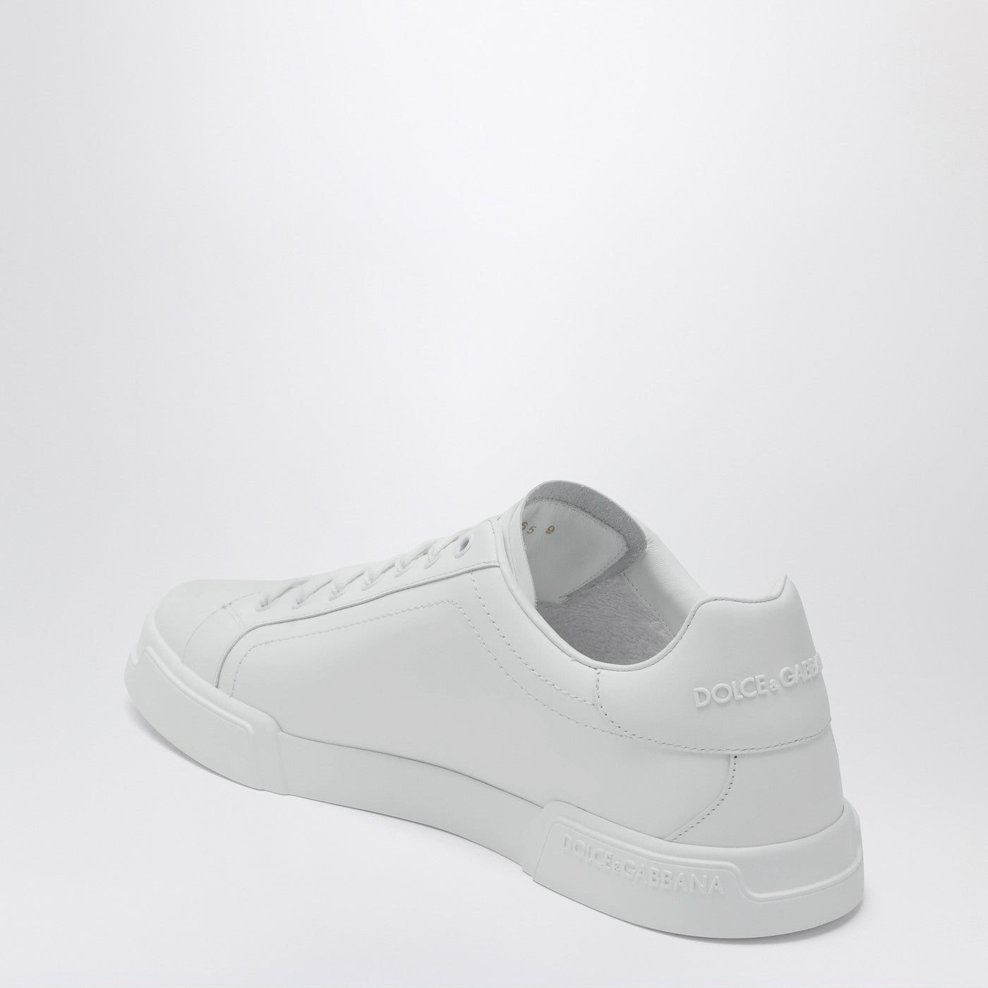 Dolce&Gabbana White Portofino Sneakers In Leather