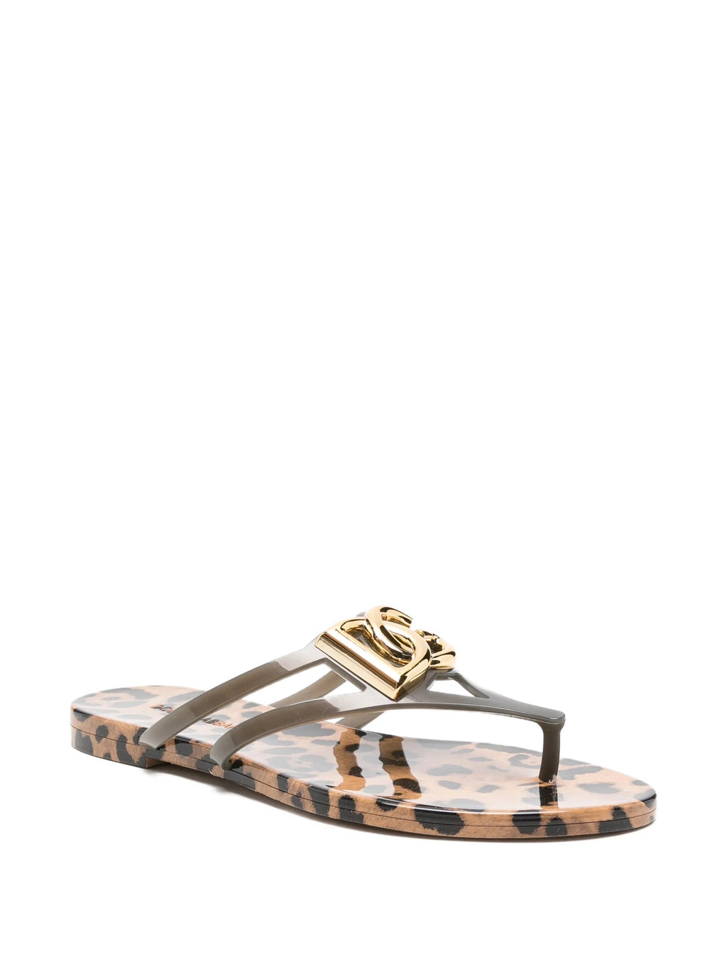 Dolce & Gabbana Rubber Beachwear Slides With Logo
