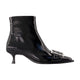 Ganni Buckle Low Boots -  - Cotton - Black
